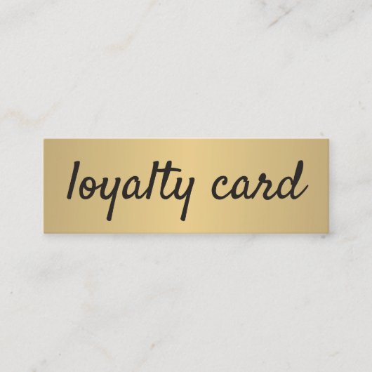 シンプルフェイクエレガント金ゴールド美しいサロン ロイヤリティカード (正面)