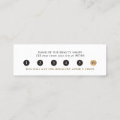 シンプルフェイクエレガント金ゴールド美しいサロン ロイヤリティカード (裏面)