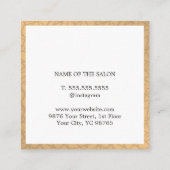 シンプルフェイクエレガント金ゴールド美しいサロン 予約カード (裏面)