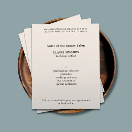 シンプルフェイクエレガント金属メイクアップアーティスト チラシ