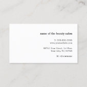 シンプルフェイクエレガント銀シザー美容師 名刺 (裏面)