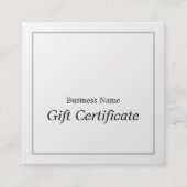 シンプルフェイクエレガント銀券 スクエア名刺 (正面)