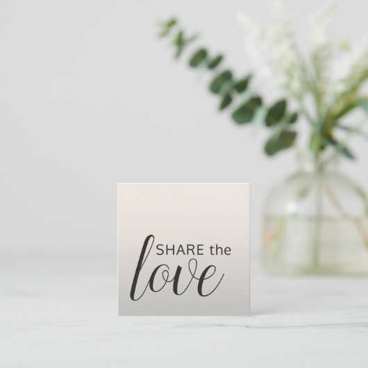 シンプルフェイクエレガント銀美しいサロン 紹介カード (スタンド正面)