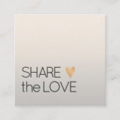 シンプルフェイクエレガント銀金ゴールドハート 紹介カード (正面)