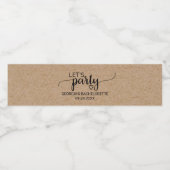 シンプルフェイククラフトレッツパーティーバチェロレッテ ペットボトルラベル (シングルラベル)