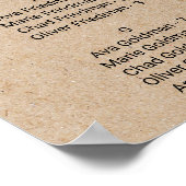 シンプルフェイククラフト座席計画 ポスター (角)