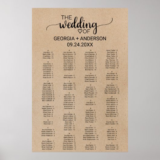 シンプルフェイククラフト座席計画 ポスター (正面)