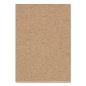 シンプルフェイククラフト書道エスコート座席表 テーブルナンバー (裏面)