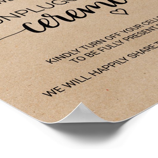 シンプルフェイククラフト開栓式サイン ポスター (角)