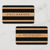 シンプルフェイクコルクストライプ 名刺 (正面/裏面)