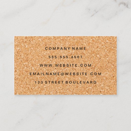 シンプルフェイクコルクプリント 名刺 (裏面)