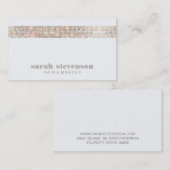 シンプルフェイクモダン美しいファッション 名刺 (正面/裏面)