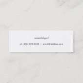 シンプルフェイクモダン金ゴールド美しいサロン スキニー名刺 (裏面)