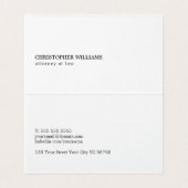 シンプルフェイク金エレガント属ストライプ折畳み事業 名刺 (内部フラット)