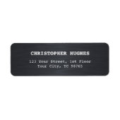 シンプルフェイク金エレガント属白黒事業 ラベル (正面)