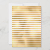 シンプルフェイク金ゴールド男女兼用シャワー 招待状 (裏面)