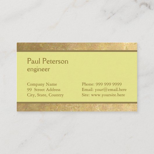 シンプルフェイク金属真鍮 名刺 (裏面)