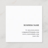 シンプルフェイク青エレガント金ゴールドストライプコンサルタント スクエア名刺 (裏面)