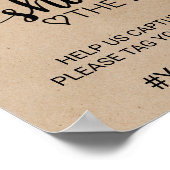 シンプルフェイクKraft書道共有ザラブサイン ポスター (角)