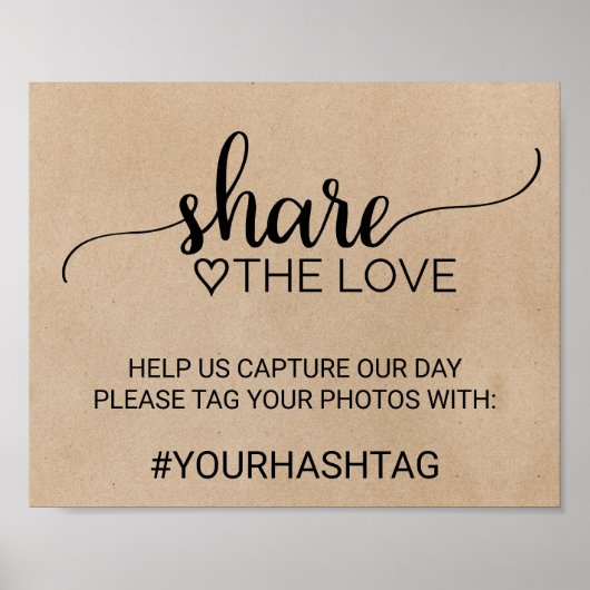 シンプルフェイクKraft書道共有ザラブサイン ポスター (正面)