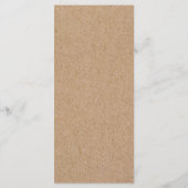 シンプルフェイクKraft書道結婚のメニュー メニュー (裏面)