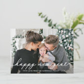 シンプルフェスティバルとドットHappy New Year写真 シーズンカード (スタンド正面)