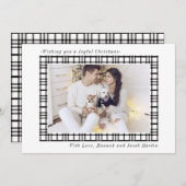 シンプルフェスティバルのプ素朴ライド写真クリスマス シーズンカード (正面/裏面)