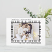 シンプルフェスティバルのプ素朴ライド写真クリスマス シーズンカード (スタンド正面)