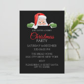 シンプルフェスティバルサンタ招待状モダン 招待状 (スタンド正面)