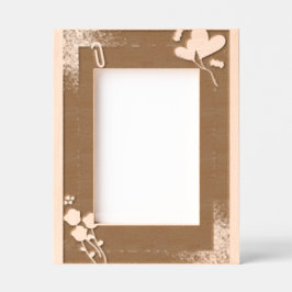 シンプルフェミニンハート縁ど枠 レーザー彫刻フレーム