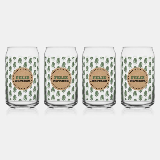 シンプルフェリズナビダードクリスマスツリー ガラス缶 (裏面)