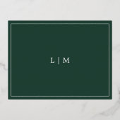 シンプルフォイル結婚エンクロージャカード 箔招待状ポストカード (裏面)