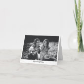 シンプルフォカスタムトタイプライタフォント白黒 サンキューカード (正面)