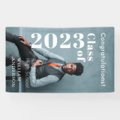 シンプルフォトはっきりしたレターズ卒業バナー 横断幕 (横)