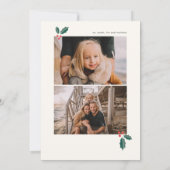 シンプルフォトアーチカラフルメリークリスマス シーズンカード (裏面)