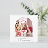 シンプルフォトアーチ | メリークリスマス シーズンカード (スタンド正面)