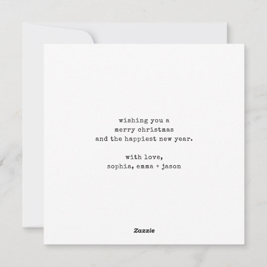 シンプルフォトアーチ | メリークリスマス シーズンカード (裏面)