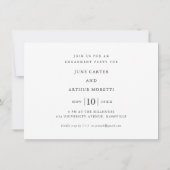 シンプルフォトウェディングエンゲージパーティー 招待状 (裏面)