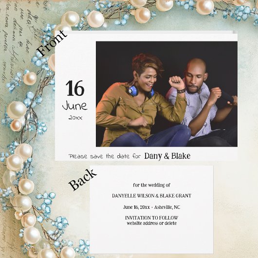 シンプルフォトウェディング・セーブ・ザ・デート セーブザデート