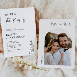 シンプルフォトウェディング「We Tied the Knot」 招待状