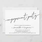 シンプルフォトエンゲージメントパーティー 招待状 (正面)