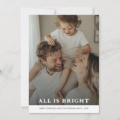 シンプルフォトオーバーレイすべて明るい聖降誕祭 シーズンカード (正面)