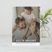 シンプルフォトオーバーレイすべて明るい聖降誕祭 シーズンカード (スタンド正面)