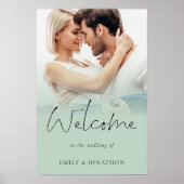 シンプルフォトオーバーレイスクリプトへようこそ結婚のセージ ポスター (正面)