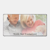 シンプルフォトオーバーレイ世界最高のの祖父母 デスクマット (正面)