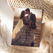 シンプルフォトオーバーレイ結婚モノグラム 招待状