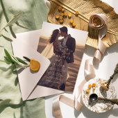 シンプルフォトオーバーレイ結婚モノグラム 招待状