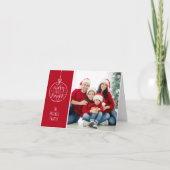 シンプルフォトグメリーリスマス シーズンカード (正面)