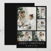 シンプルフォトコラージクリスマスホリデーカード シーズンカード (正面/裏面)