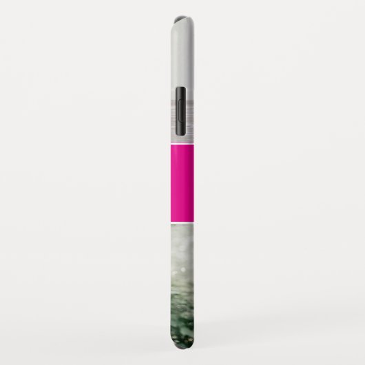 シンプルフォトコラージモノグラムファミリーマゼンタピンク Case-Mate iPhoneケース (裏面/右)